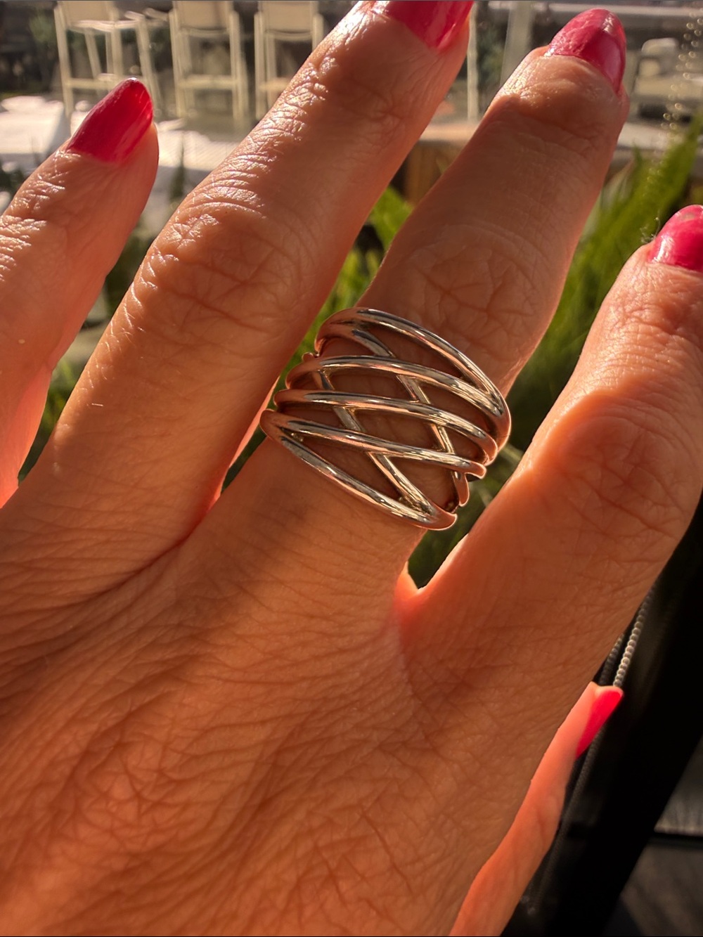 Silver Multi-Band Crisscross Ring - Women's Jewelry
